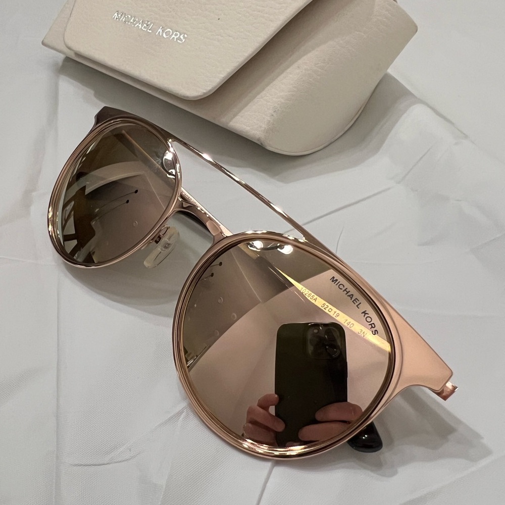 Michael Kors Gold Aviator Sunglasses